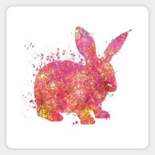 Rabbit Domestic Animal Wild Nature World Earth Watercolor Magnet